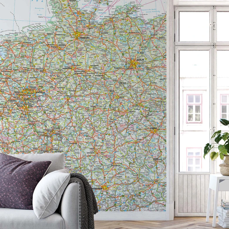 Fotomural Falk - Mapa de Alemania 