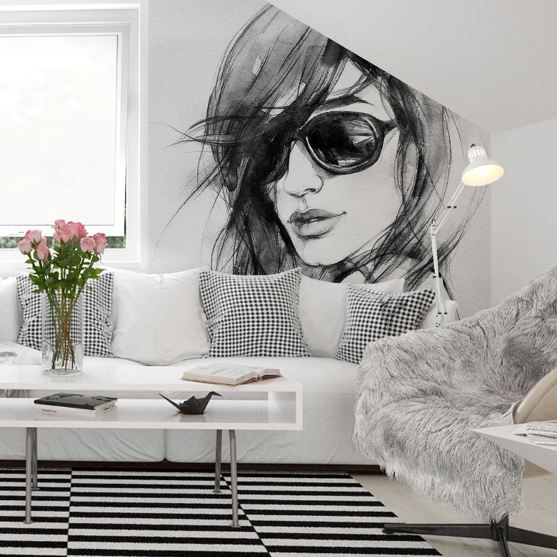 I wear my sunglasses - Wall Mural 