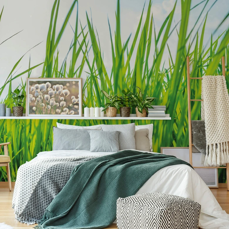 Fotobehang Groen gras 