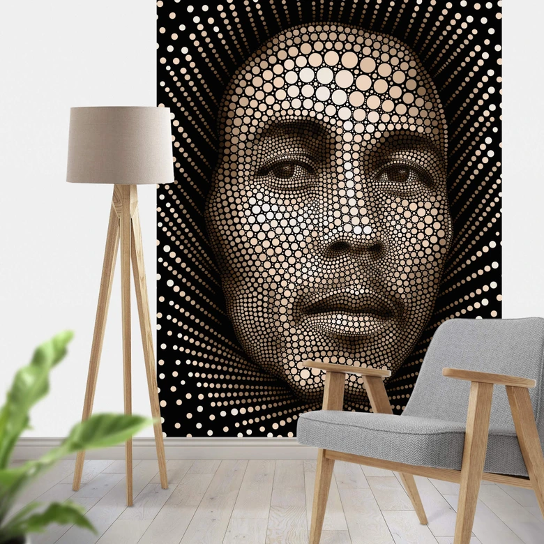 Fotobehang Ben Heine - Circlism - Bob Marley 