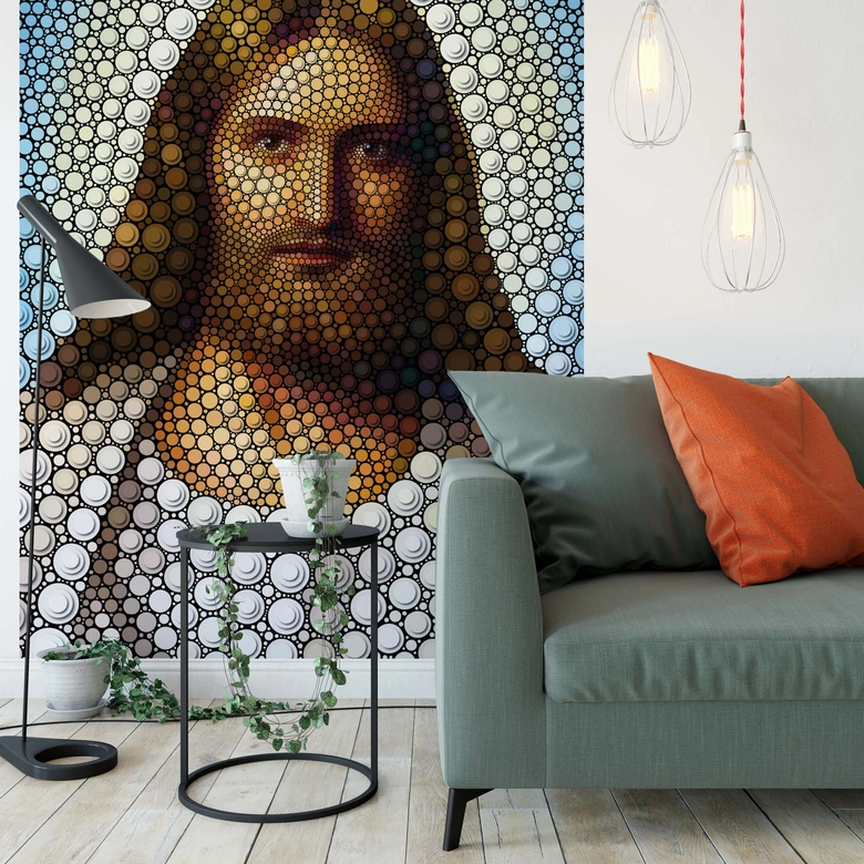 Fototapete Ben Heine - Circlism: Jesus Christus 