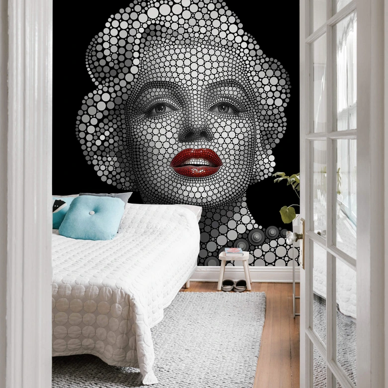 Fototapete Ben Heine - Circlism: Marilyn Monroe 
