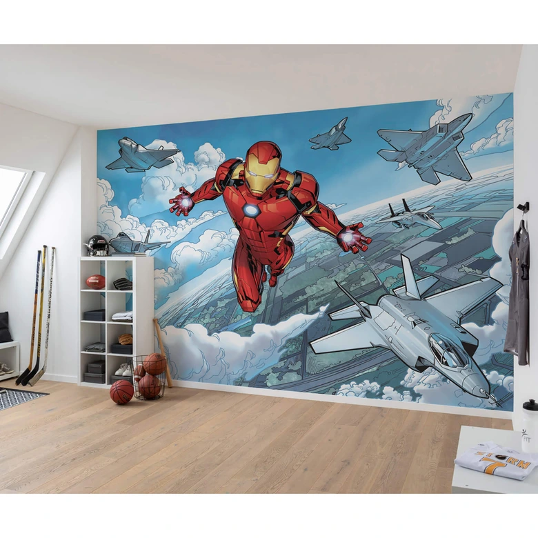 Vlies Fototapete - Iron Man Flight - 400 x 280 cm 