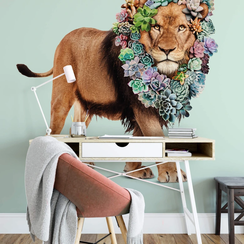 Fototapete Loose - Succulent Lion 