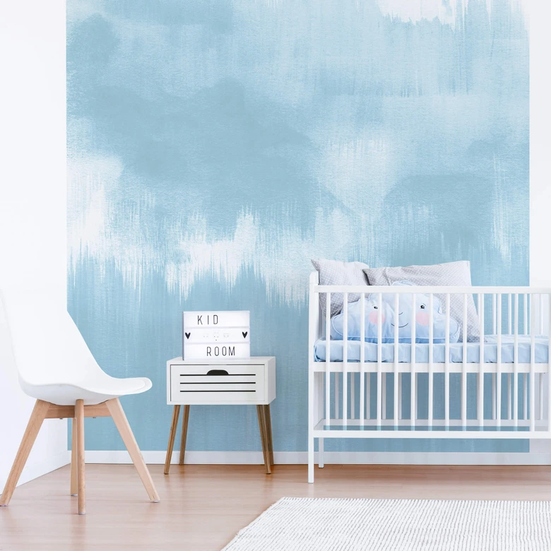 Fototapete Nouveauprints - Watercolour Brush Strokes (hellblau) 
