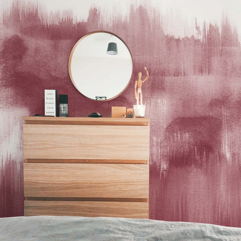 Fototapete Nouveauprints - Watercolour Brush Strokes (rosé) 