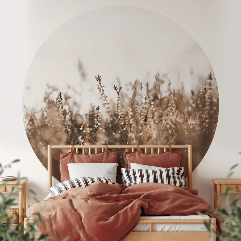 Annie - Pastos de los prados - fotomural redondo - Papel pintado autoadhesivo/no tejido 