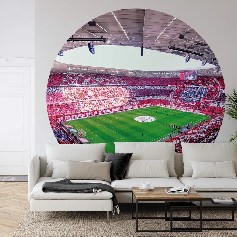 Behangcirkel Bayern Munchen Stadion - vliesbehang/zelfklevend vliesbehang 