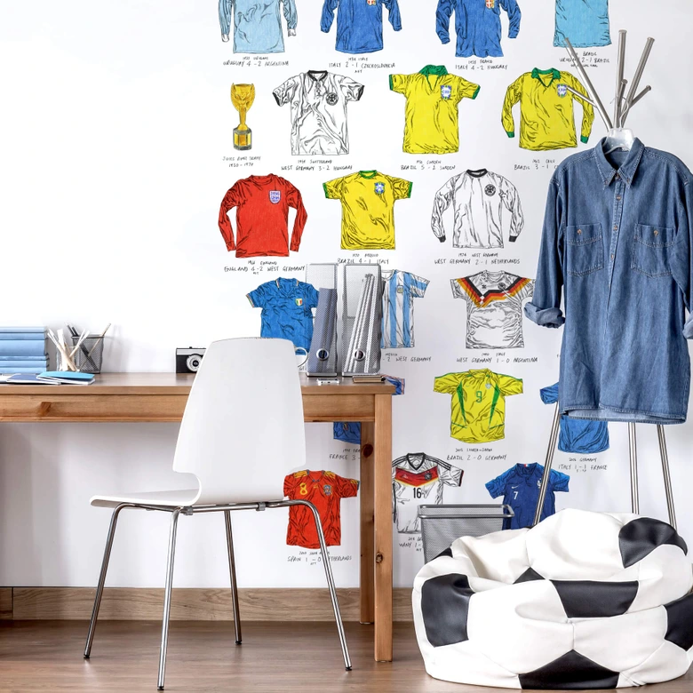Papier peint photo Sparshott - Maillots de football des champions du monde 