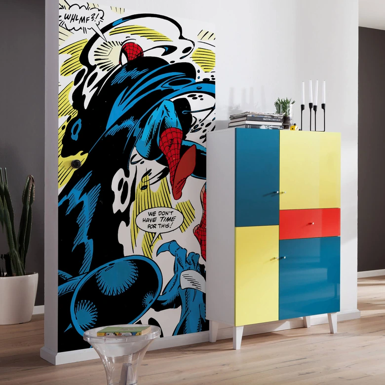 Vliesbehang - Spider-Man Retro Strip - 100 x 200 cm 