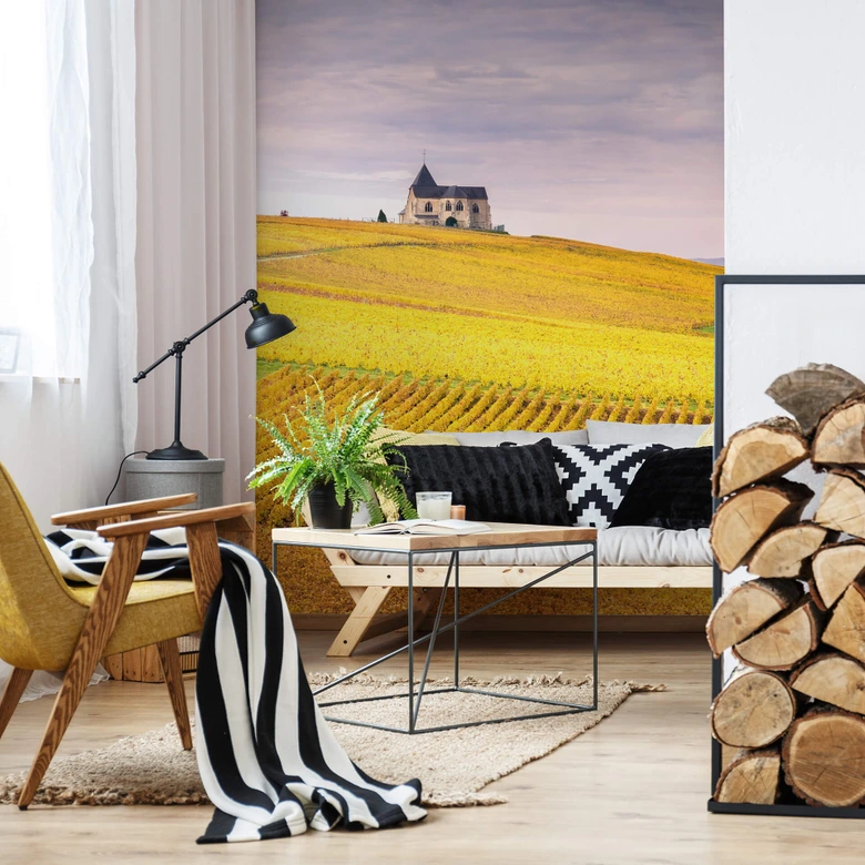 Fototapete Colombo - Weinfelder in der Champagne - 192x260 cm 