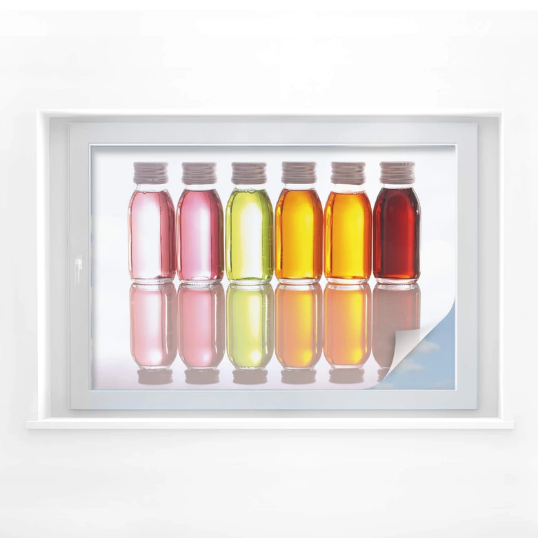 Window foil Oil Bottles 