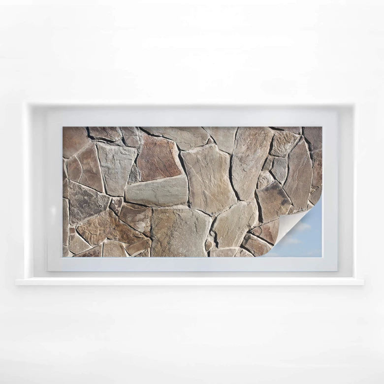 Sichtschutzfolie Mediterrane Mauer - Panorama 