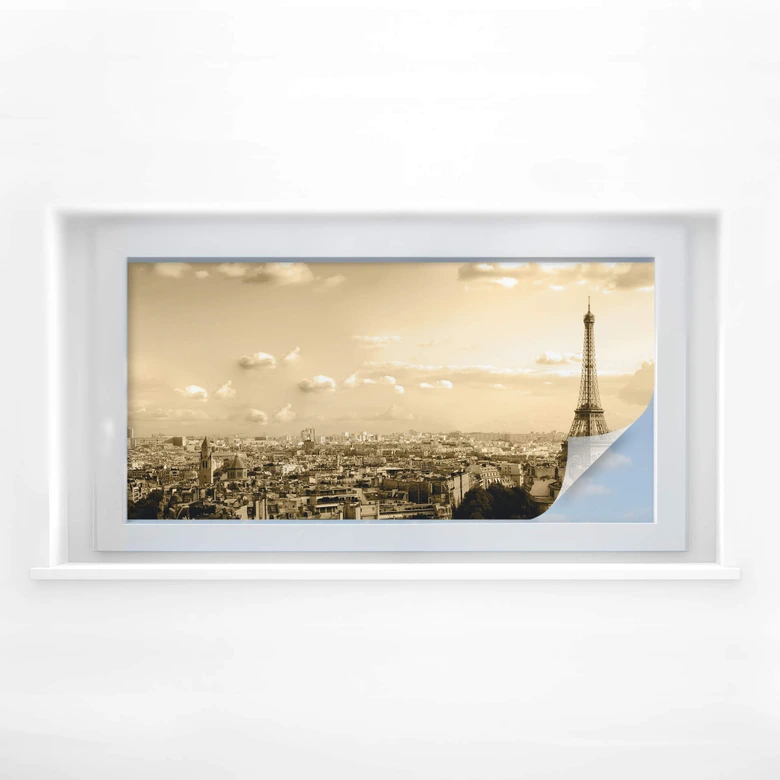 Sichtschutzfolie Paris Skyline - Panorama 