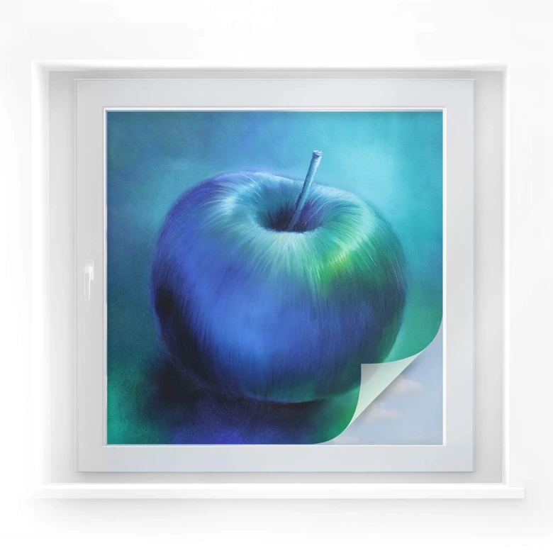 Sichtschutzfolie Schmucker – Blauer Apfel 