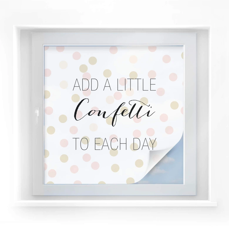 Sichtschutzfolie Confetti & Cream - Add a little confetti 