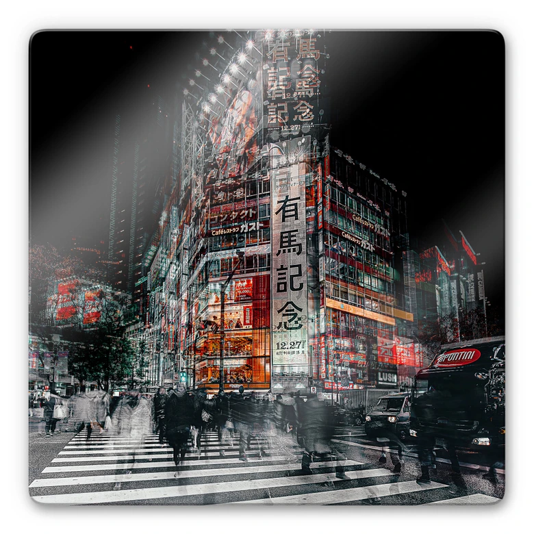 Glasbild Chiriaco - Colours of Tokyo 