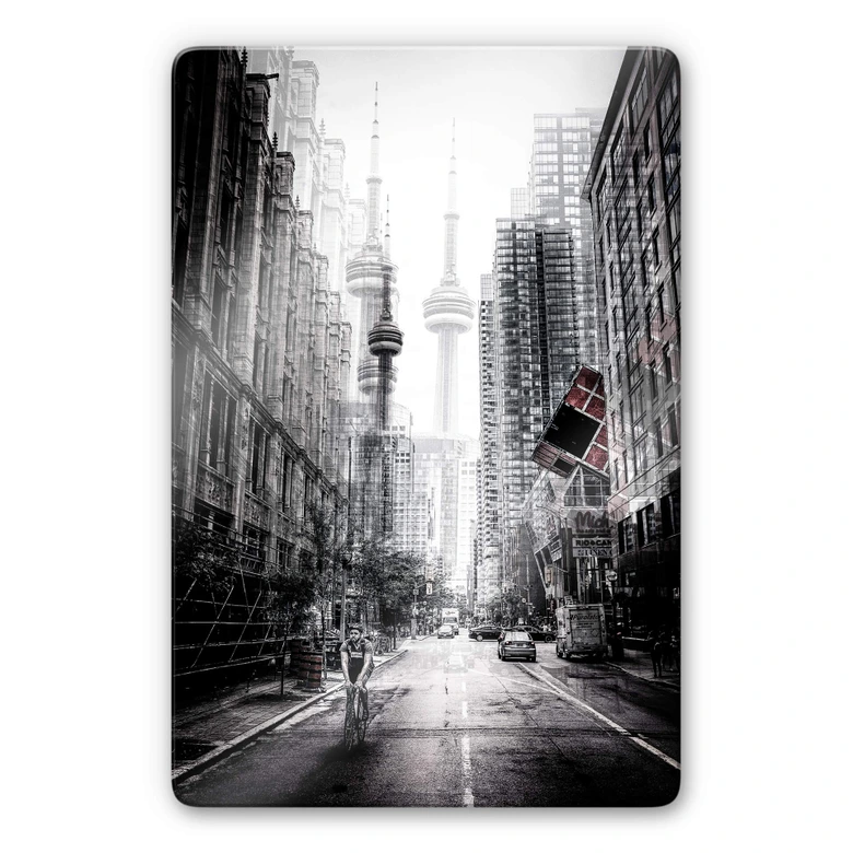 Glasschilderij Chiriaco - Streets of Toronto 