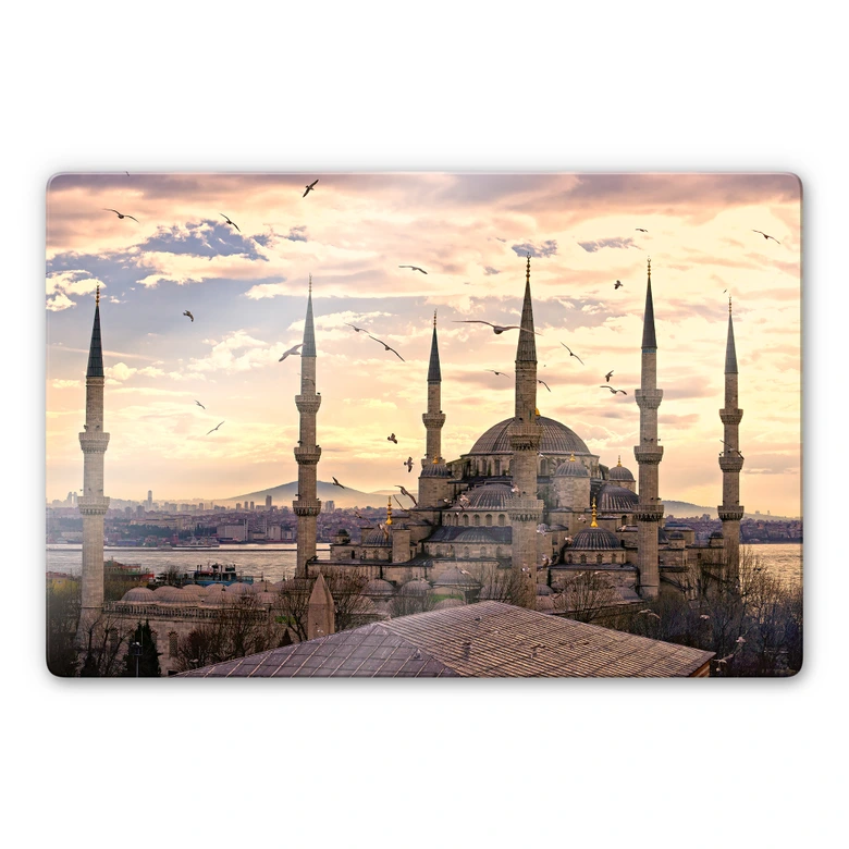 Glasbild Blaue Moschee 