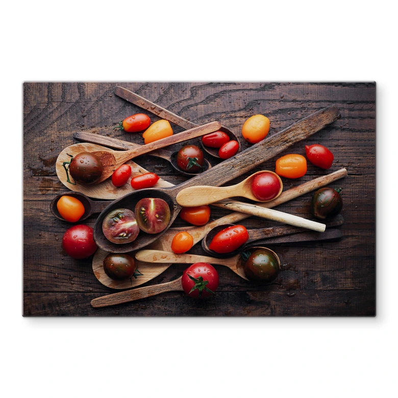 Glasbild Aleksandrova - Tomaten Variation 