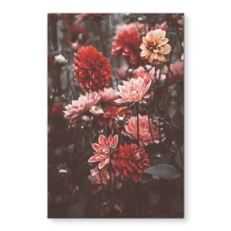 Glasbild Annie - Sommerblüten 