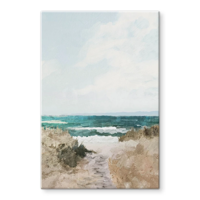 Glasbild Dünenweg zum Strand - Hobday 