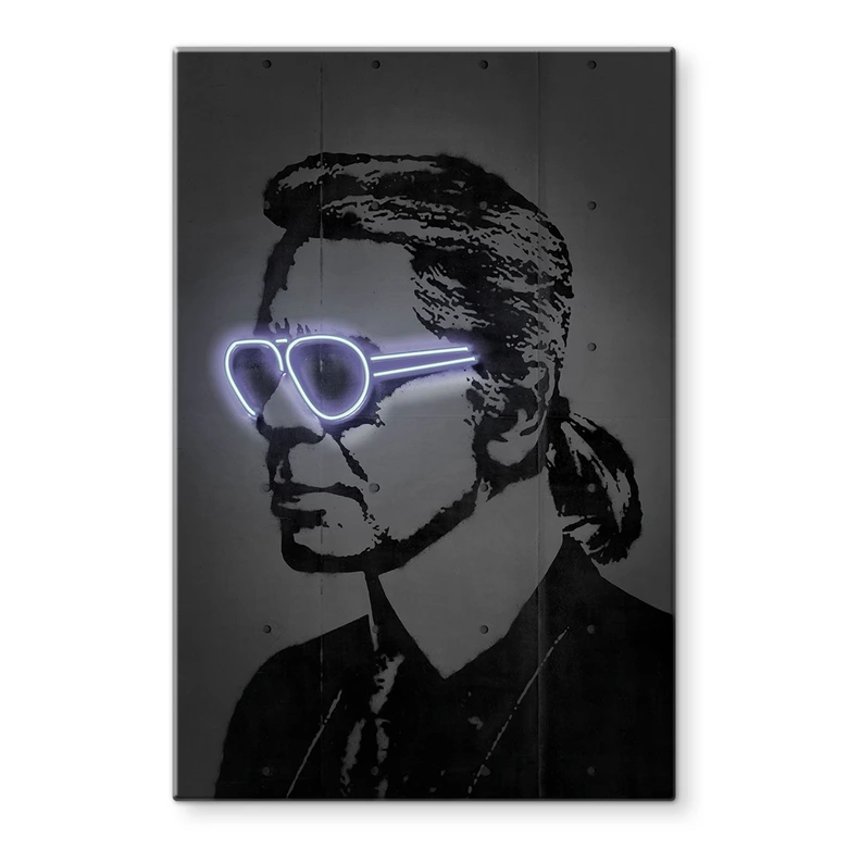 Tableau en verre Karl Lagerfeld - Mielu 