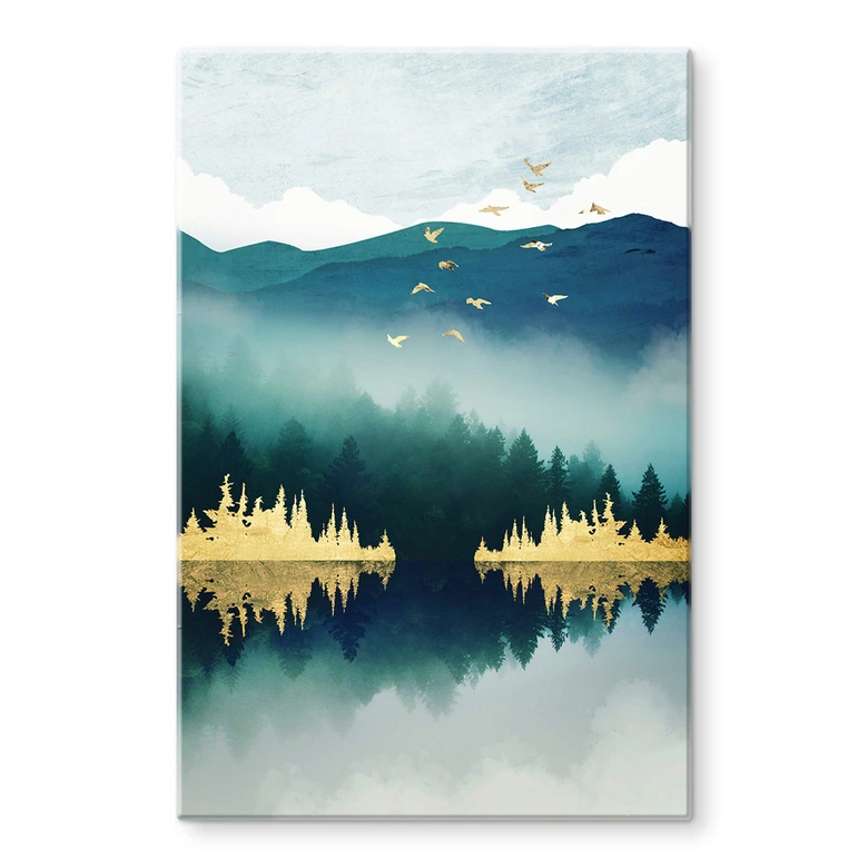 Glasschilderij SpaceFrog Designs - Ochtendrust 