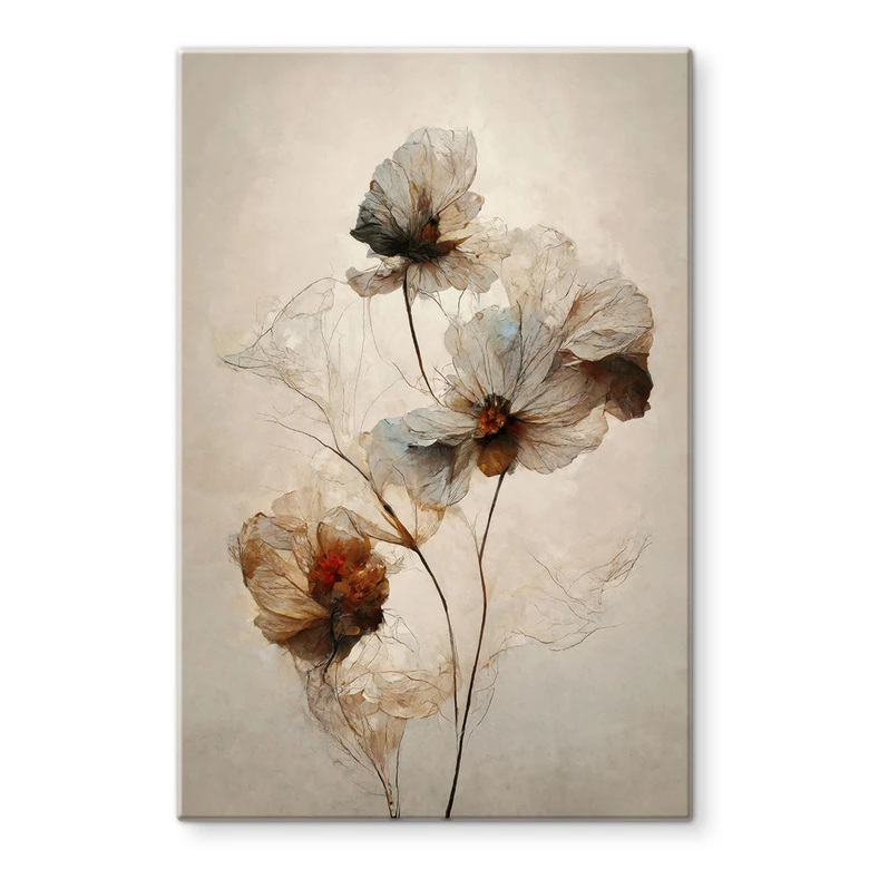 Glasbild Trockenblumen - Eleganz der Vergänglichkeit - Treechild 