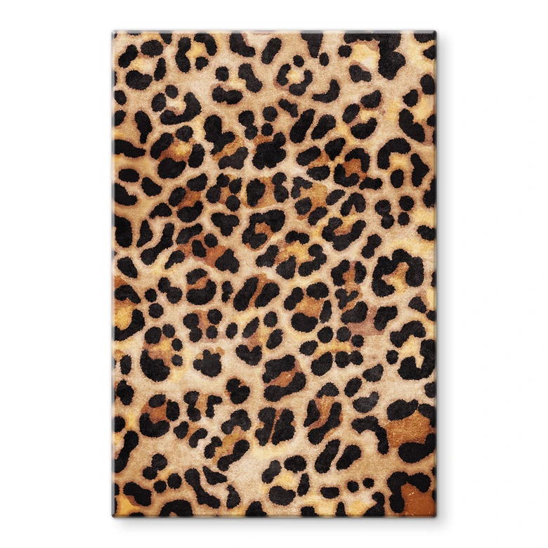 Glasbild Wilder Leopard - Animal Print - Tunaboylu 