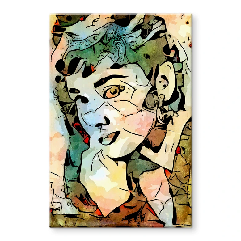 Glasbild Zamart - Hommage an Miro - Audrey Hepburn 