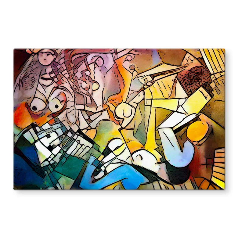 Glasbild Zamart - Hommage an Picasso - Die Frauen 