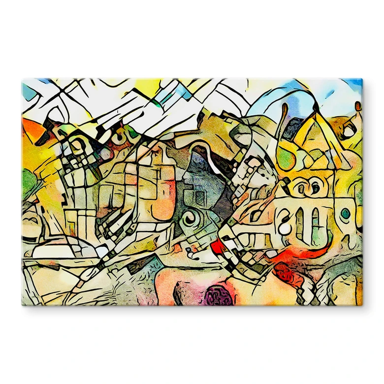Glasbild Zamart - Kandinsky trifft Amsterdam 