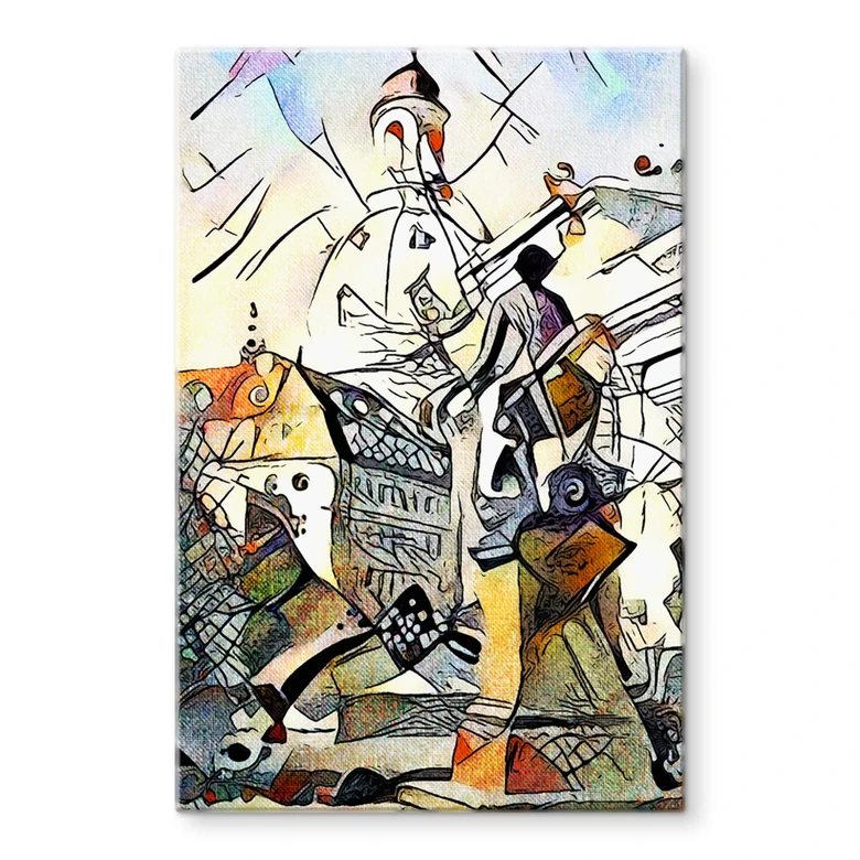 Glasbild Zamart - Kandinsky trifft Dresden 