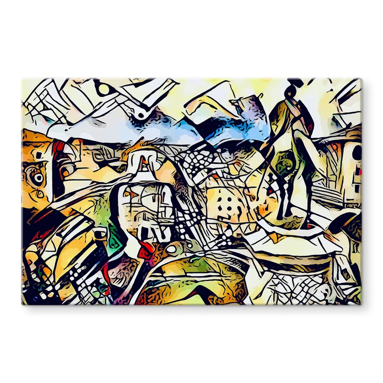 Glasbild Zamart - Kandinsky trifft Rom 