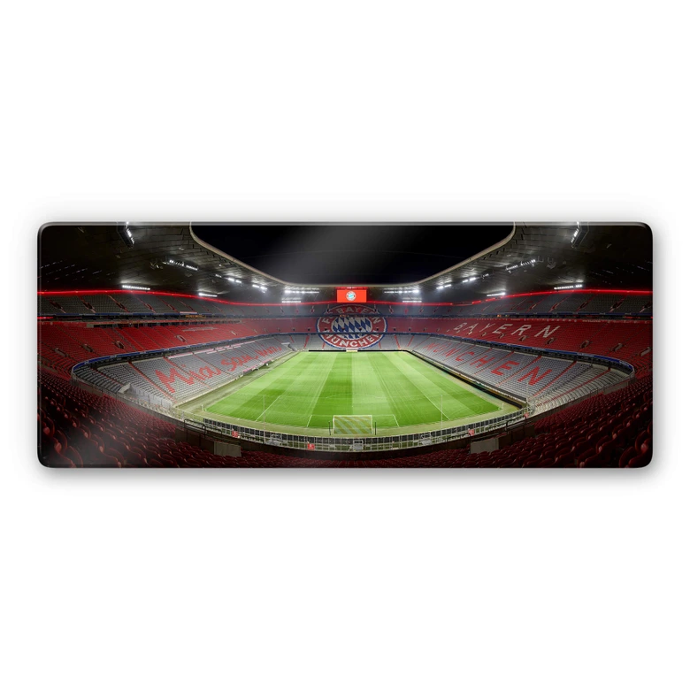 Glasbild FCB Stadion bei Nacht 
