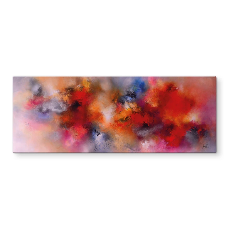 Tableau verre Explosion de couleurs abstraites - Fedrau - Panorama 