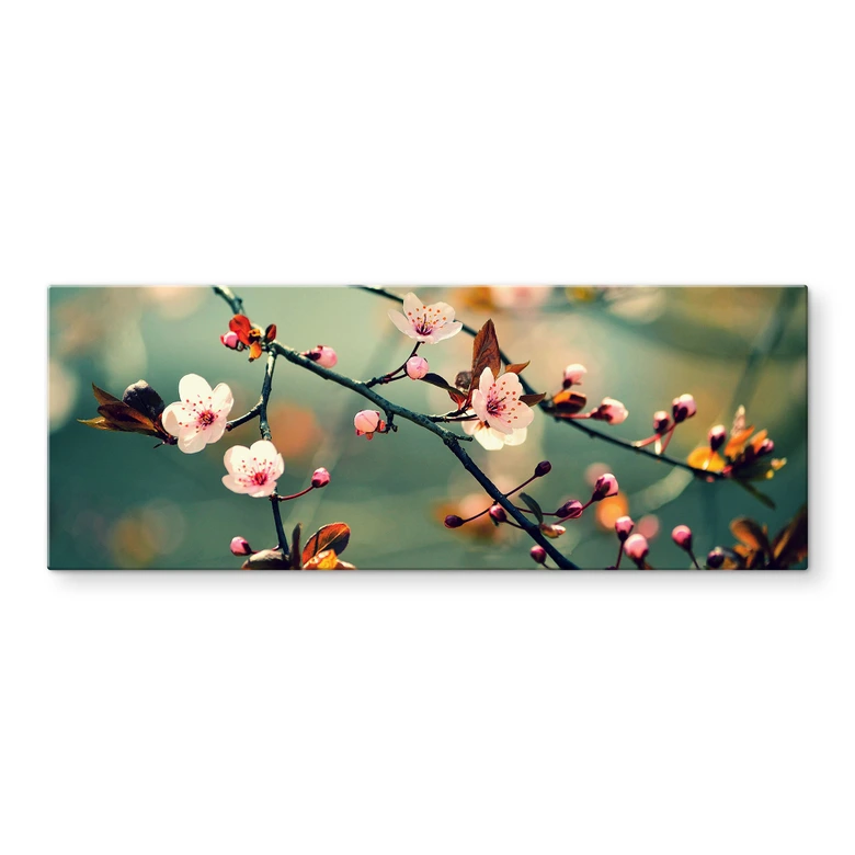 Tableau en verre - Éveil du printemps - Panorama 