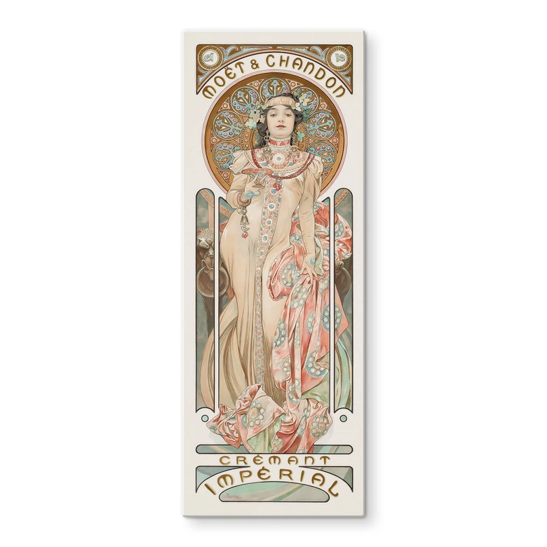 Mucha - Moet and Chandon Dry Imperial Glass art - Panorama 