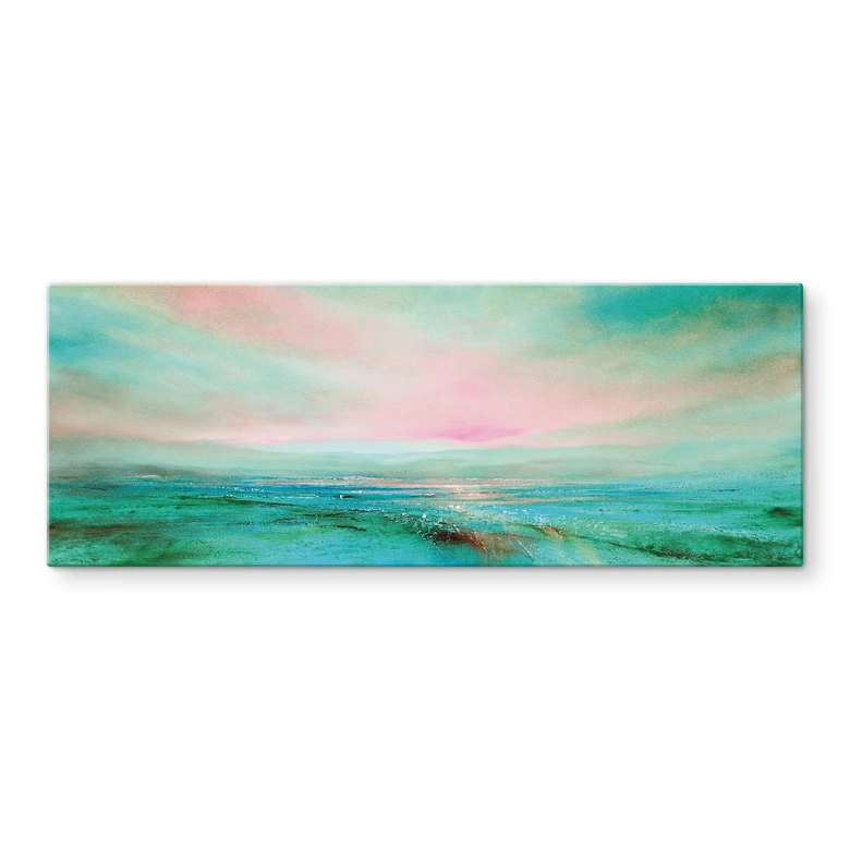Tableau en verre Mer turquoise au crépuscule - Schmucker - Panorama 