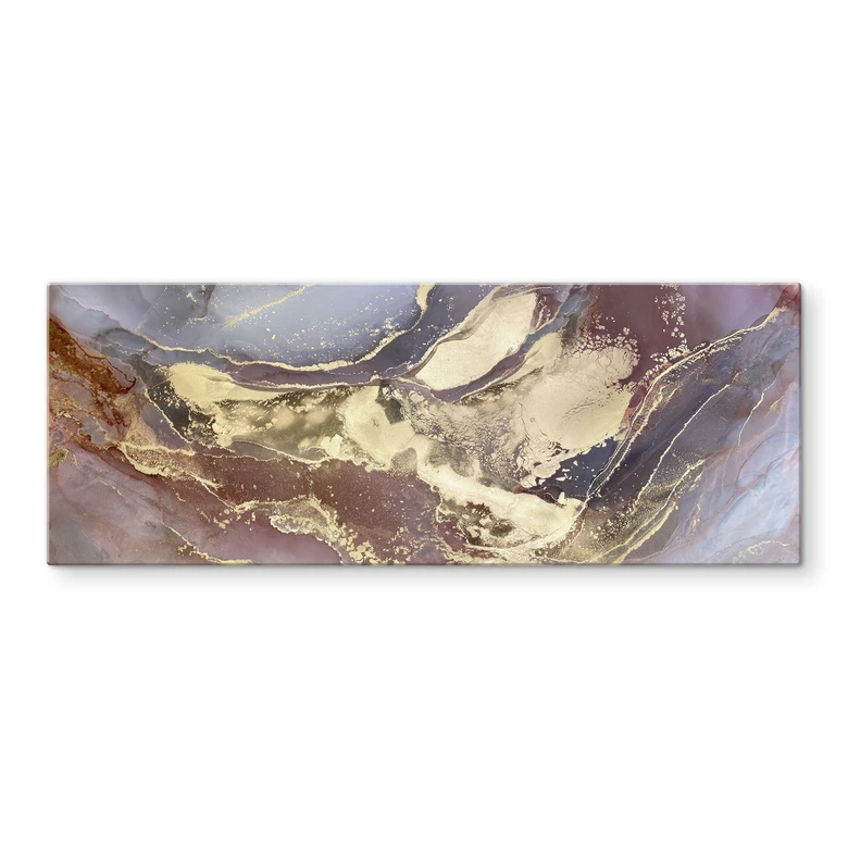 Tableau en verre Structures nobles en or et violet - Shelest - Panorama 