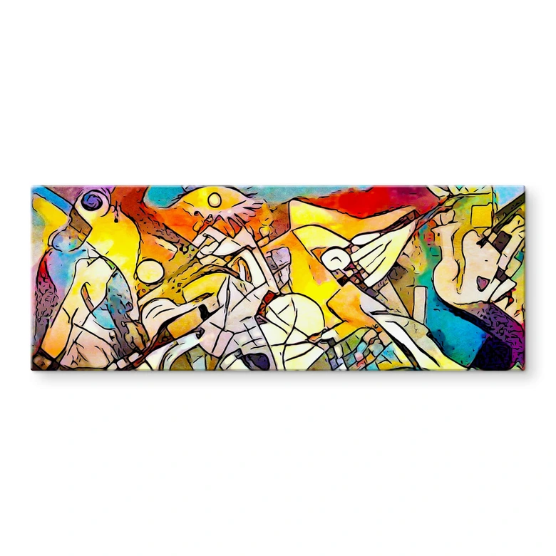 Glasbild Zamart - Hommage an Picasso - Chaos - Panorama 
