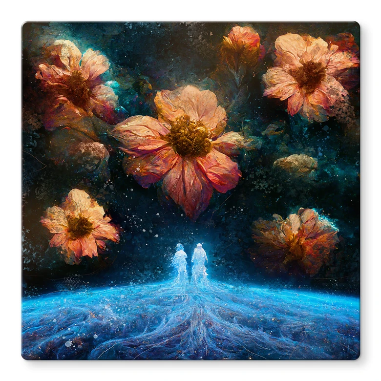 Glasbild Heine - Ursprung vom Leben - Astro Cruise - Quadratisch 
