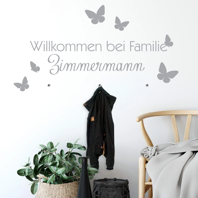 Himmel og skyer + kroge (incl. 5 kroge) wallsticker 