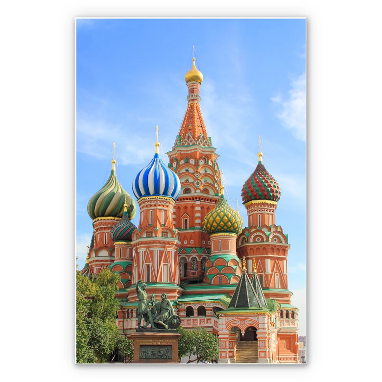 Leichtes Wandbild St. Basilius Kathedrale Moskau | mattes Finish 