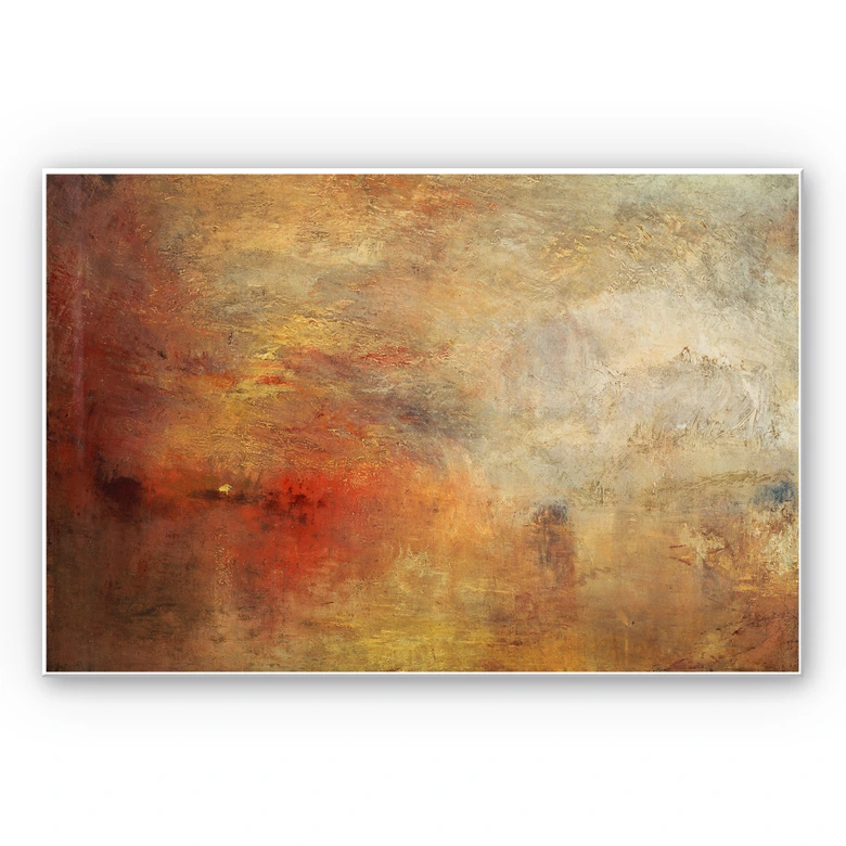 Wandbild Turner - Sonnenuntergang über einem See 