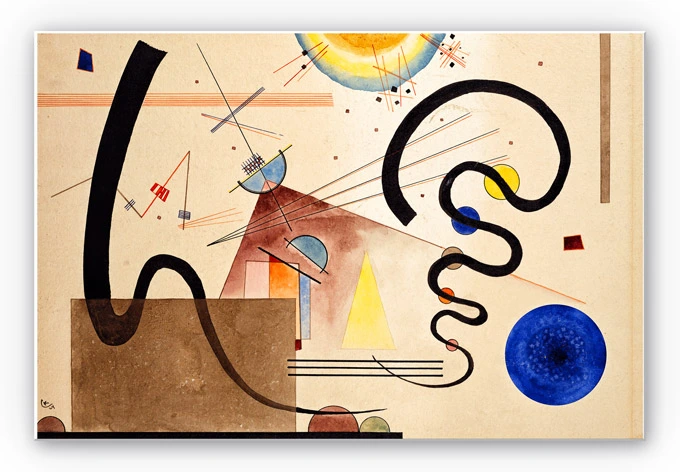 Wanddecoratie Kandinsky - Twee Bewegingen 