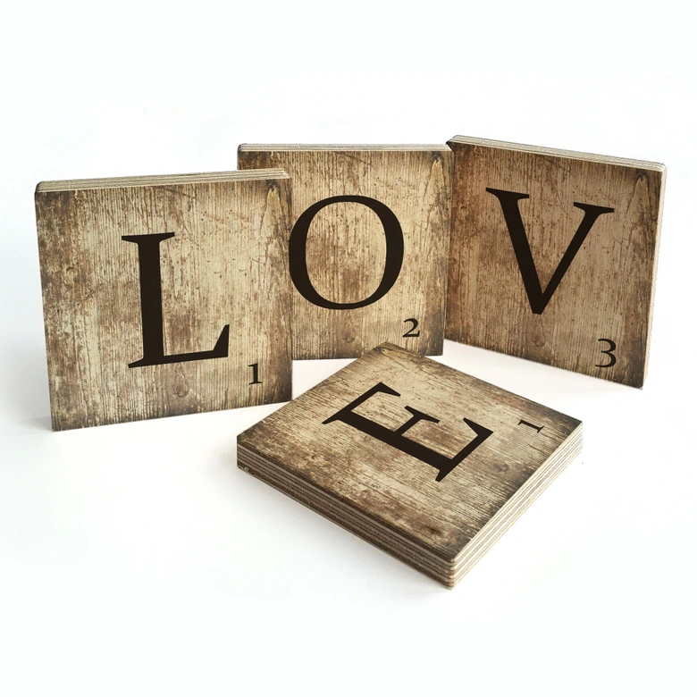 Lettere in legno –   Love - Vintage 