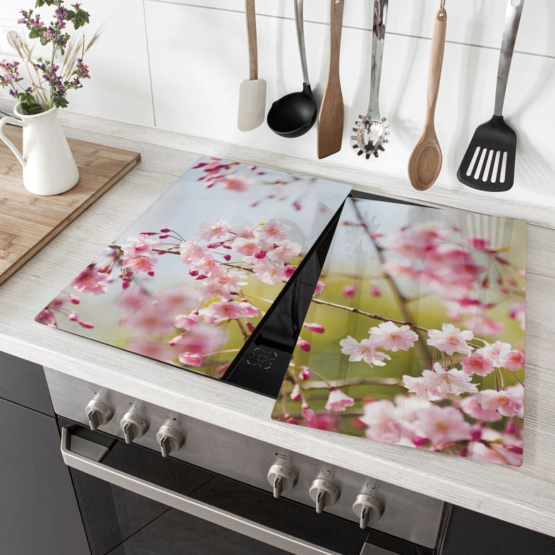 Stove cover plate with flowers - Cherry Blossoms 