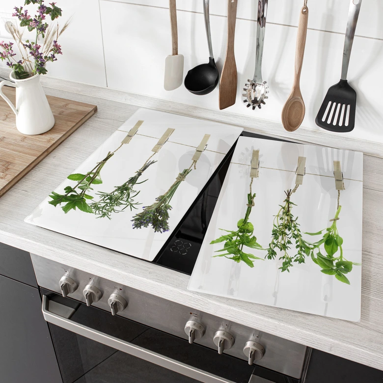 Stove cover plate - Herbs 